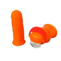 Напальчник с лезвием 90&deg; + 4 защитных напальчника, для сбора урожая, Greengo