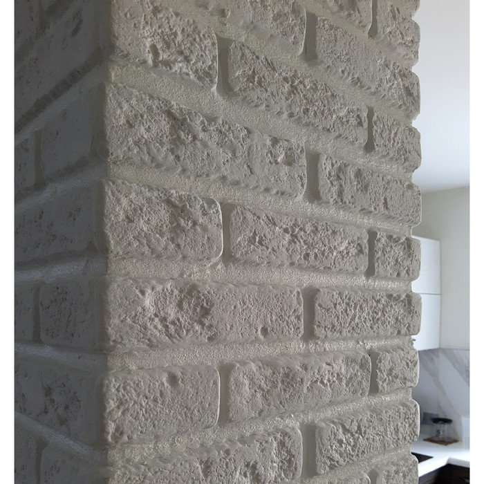 Гипсовая плитка &laquo;Барселона&raquo; усиленная, 1 кв м, 90 шт, Белый