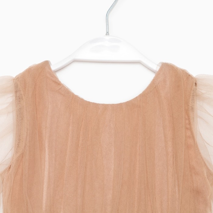 Платье для девочки нарядное KAFTAN, рост 122-128 см (34), бежевый