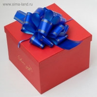 Бант-шар №5 "Золотые полосы", цвет синий Бант-шар №5 "Золотые полосы", цвет синий