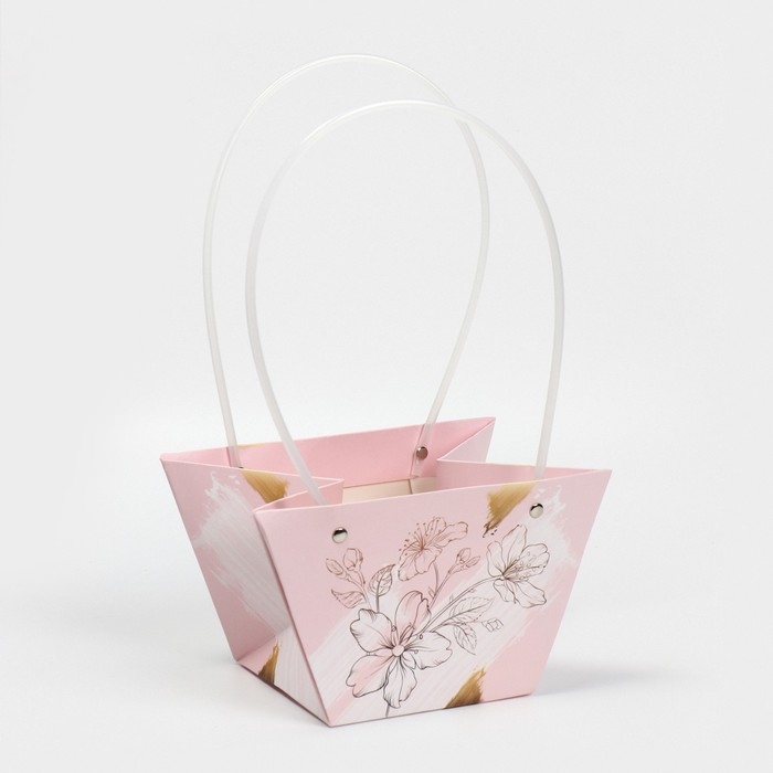 Пакет влагостойкий для цветов &laquo;Нежность&raquo;, 20 х 12 х 20 см