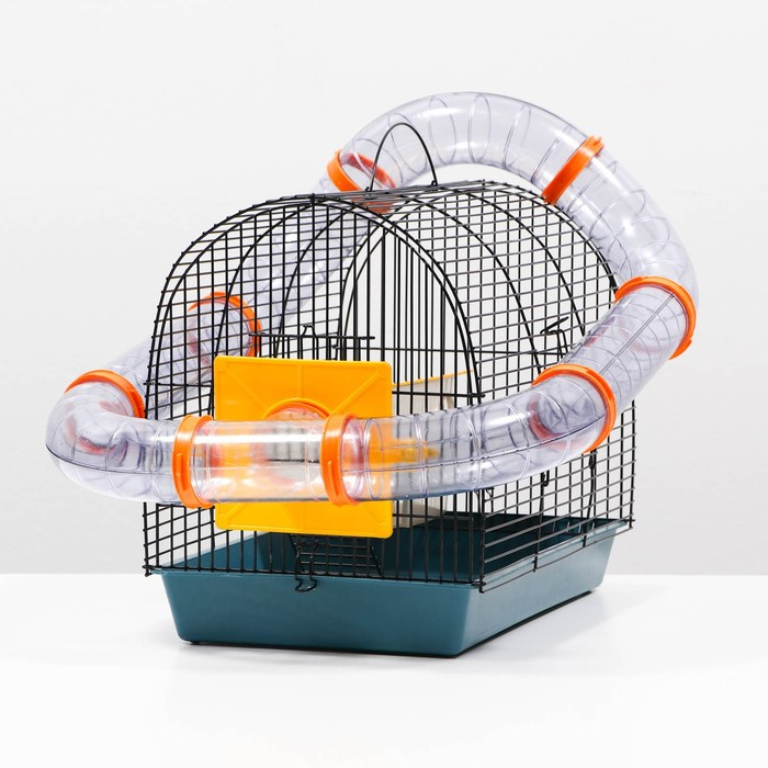Клетка для грызунов Клетка для грызунов "Саквояж", малая, с лабиринтом и домом, 40 х 25 х 32 см, микс цветов