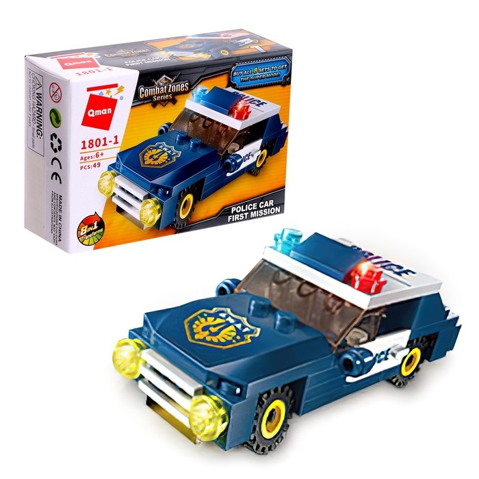 Конструктор Полиция &laquo;Полицейский транспорт&raquo;, 8 видов, МИКС