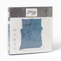 Постельное бельё LoveLife дуэт Sea depth 143х215см-2шт, 225х240см, 50х70см-2шт100%хлопок, сатин125г/м² Постельное бельё LoveLife дуэт Sea depth 143х215см-2шт, 225х240см, 50х70см-2шт100%хлопок, сатин125г/м²