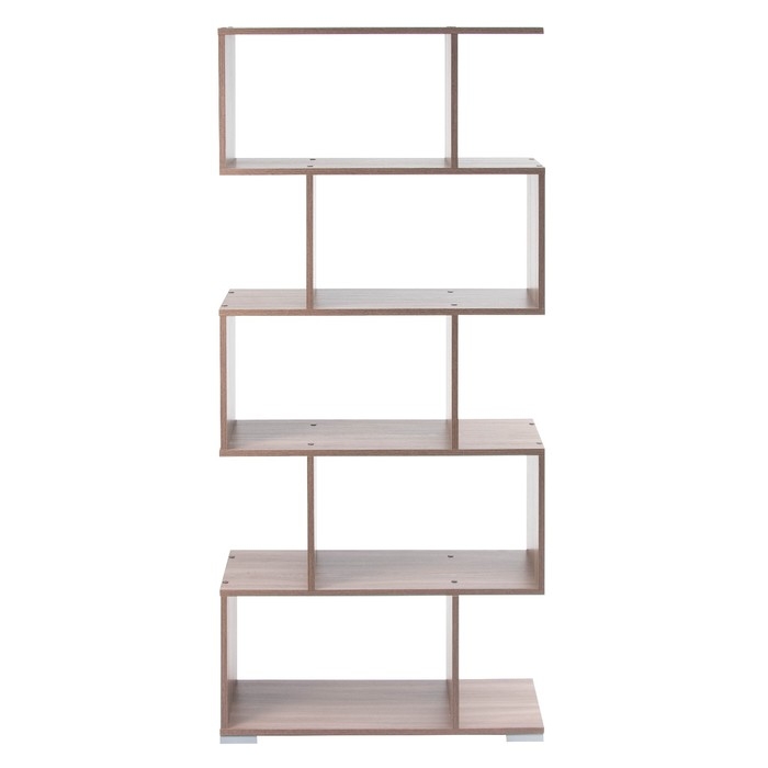 Стеллаж Змейка, 1666х250х750, ясень тёмный