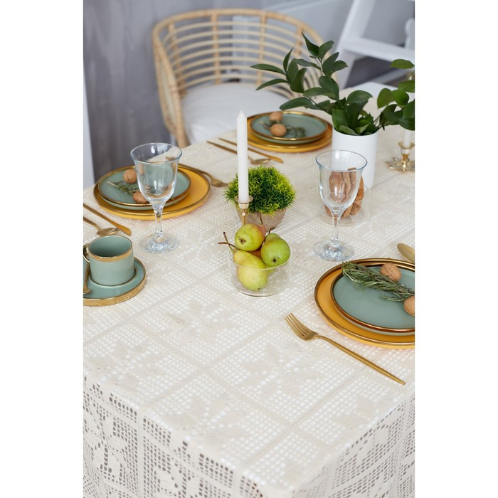 Скатерть Этель "Цветы" 130х180&plusmn;5 см, 100% п/э