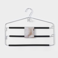 Плечики - вешалка для одежды LaDо́m Doux, 37×31см, многоуровневая, антискользящее покрытие, цвет чёрный Плечики - вешалка для одежды LaDо́m Doux, 37×31см, многоуровневая, антискользящее покрытие, цвет чёрный