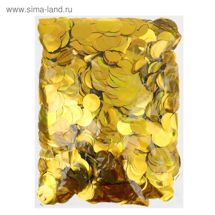 Наполнитель для шара &laquo;Конфетти круг&raquo;, 2,5 см, фольга, цвет золотой, 500 г