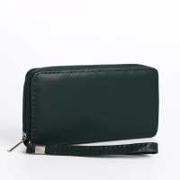 Кошелёк женский на молнии, цвет зелёный Кошелёк женский на молнии, цвет зелёный
