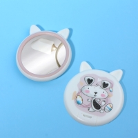 Зеркало карманное &laquo;Зверюшки&raquo;, d = 5,5 см, цвет белый