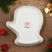 Новый год! Блюдо керамическое &laquo;Новогодняя сказка&raquo;, 20х17.5х3 см, цвет белый