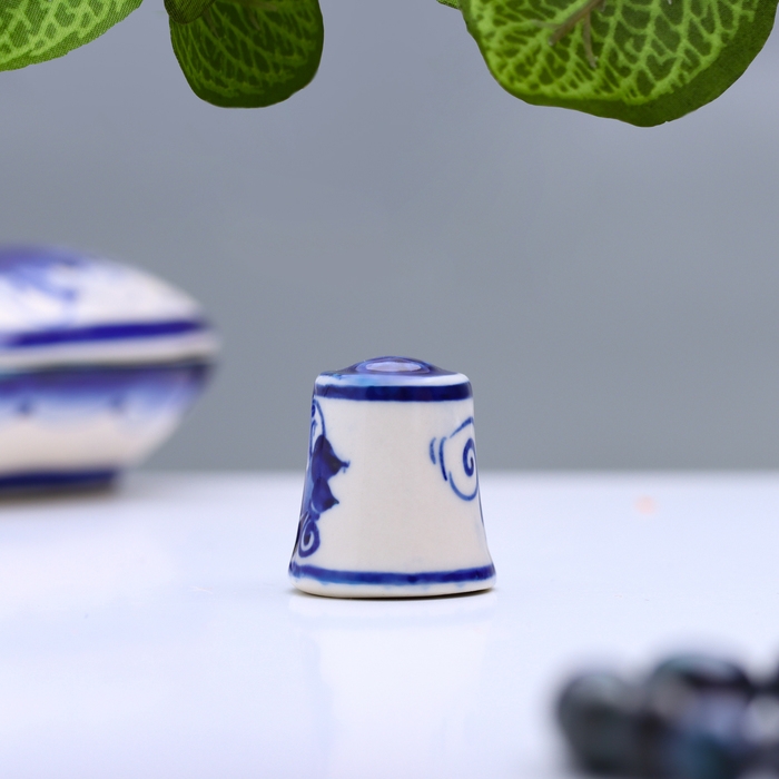 Сувенир &laquo;Напёрсток&raquo;, 3 см, гжель