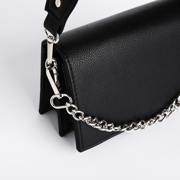 Сумка женская TEXTURA, мессенджер, маленький размер, цвет чёрный