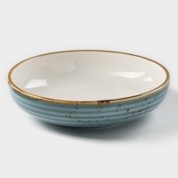 Тарелка фарфоровая глубокая Magistro &laquo;Церера&raquo;, 700 мл, d=18,5 см, цвет голубой