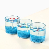 Набор гелевых свечей новогодние «Счастливого Нового года и Рождества» на Новый год, 3 шт, 2,5 х 2,5 см Набор гелевых свечей новогодние «Счастливого Нового года и Рождества» на Новый год, 3 шт, 2,5 х 2,5 см