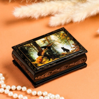 Шкатулка «Мишки», 7,5×10 см, лаковая миниатюра Шкатулка «Мишки», 7,5×10 см, лаковая миниатюра