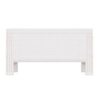 Стол "Ротанг", 76,5х57х42 см, цвет белый