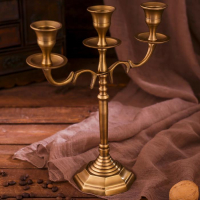 Подсвечник латунь на 3 свечки "Мечта" 8,5х21х24,5 см Подсвечник латунь на 3 свечки "Мечта" 8,5х21х24,5 см