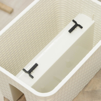 Кашпо на перила &laquo;Ротанг&raquo;, 12 л, цвет бежевый