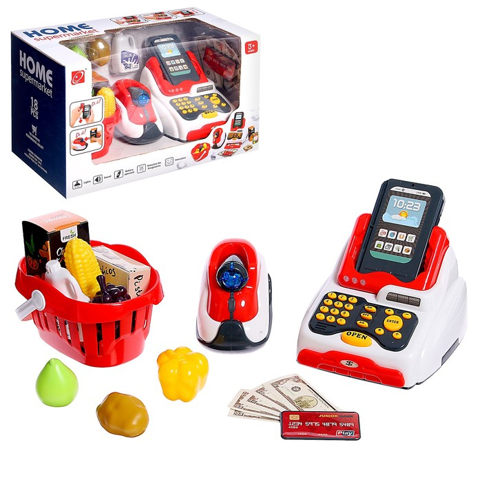 Игровой набор &laquo;Супер касса&raquo;, 18 предметов
