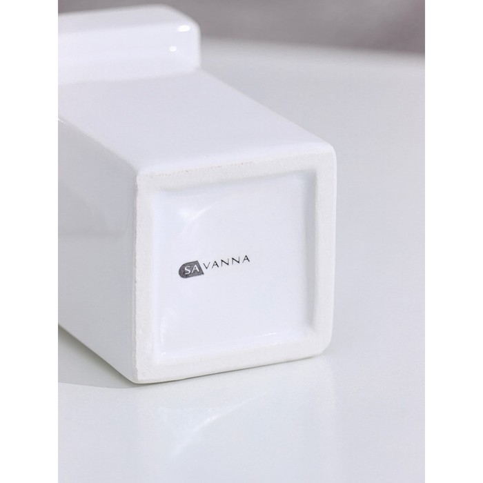 Дозатор для жидкого мыла SAVANNA &laquo;Природа&raquo;, 350 мл, цвет белый