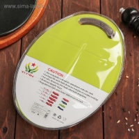 Набор кухонных принадлежностей Доляна, 4 предмета: нож, ножницы с антиналипающим покрытием, овощечистка, доска, цвет зелёный Набор кухонных принадлежностей Доляна, 4 предмета: нож, ножницы с антиналипающим покрытием, овощечистка, доска, цвет зелёный