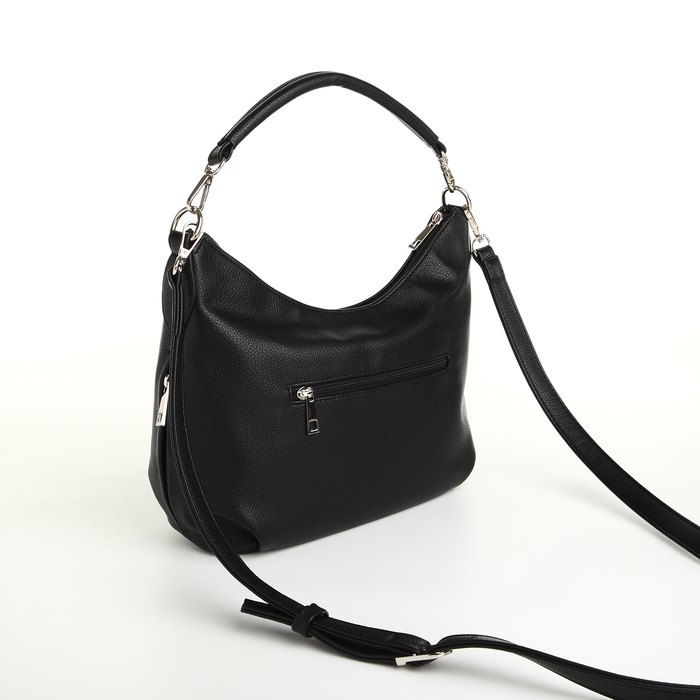 Сумка женская на молнии, цвет чёрный