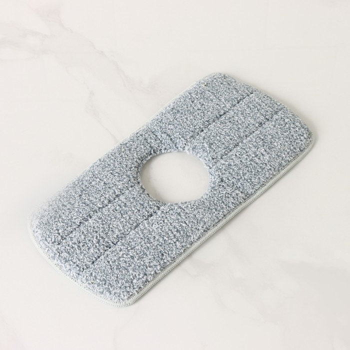 Насадка для швабры Raccoon, с вырезом, микрофибра, прямоугольная, 30&times;14,5 см, цвет серый