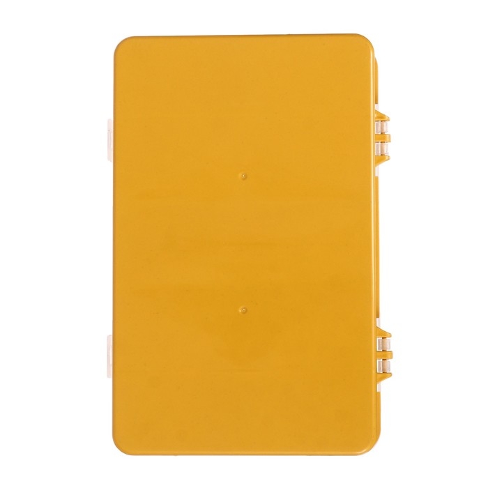 Коробка для мелочей К-12, пластмасс, 19 x 12.5 x 4.7 см, жёлтый