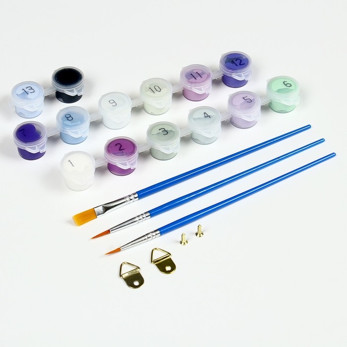 Картина по номерам на новый год на холсте с подрамником &laquo;Белый мишка&raquo;, 20 х 30 см