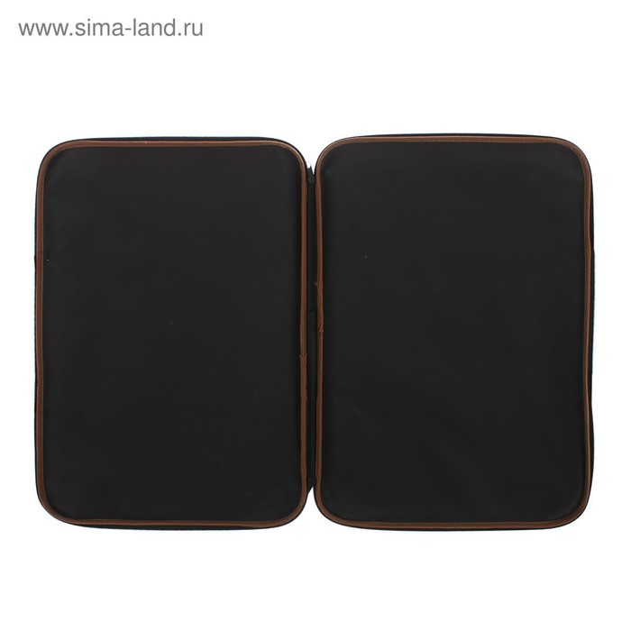 Папка для чертежей и рисунков А3, 470 х 350 х 20 мм, с ручками, текстильная, Calligrata Стандарт, Черная, плотность 600D