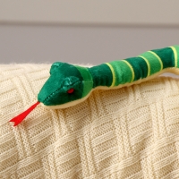 Мягкая игрушка &laquo;Змея&raquo;, в полоску, 39 см, цвет зелёный