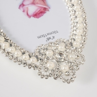 Фоторамка металл, стекло 10х15 см "Жемчужное колье" стразы 2х12,2х19 см Фоторамка металл, стекло 10х15 см "Жемчужное колье" стразы 2х12,2х19 см