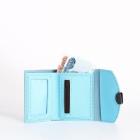 Кошелёк женский на кнопке, цвет голубой Кошелёк женский на кнопке, цвет голубой