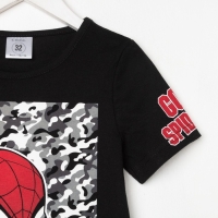 Футболка детская &laquo;Человек-Паук&raquo; рост 122-128, чёрный