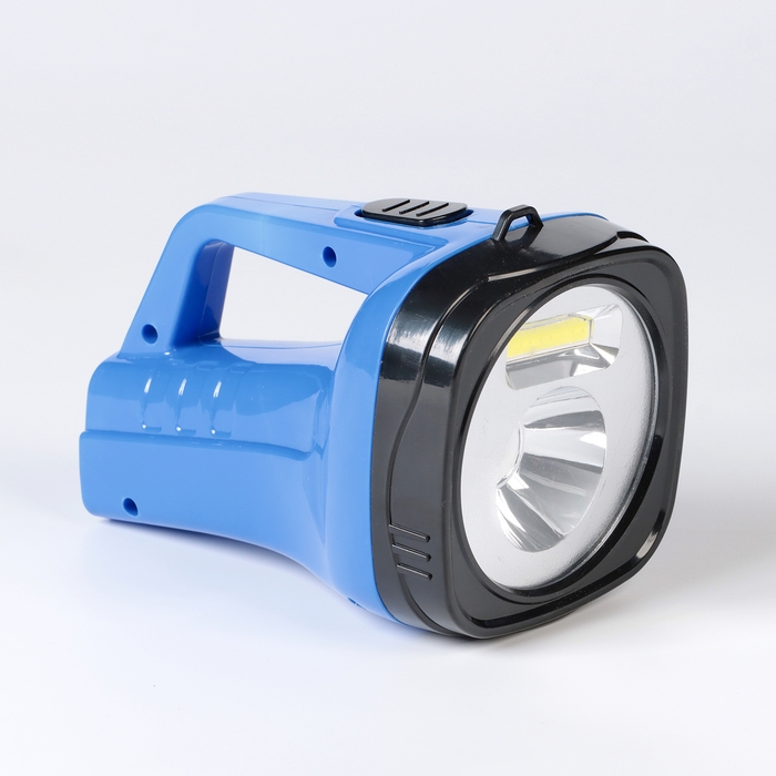 Фонарь прожекторный аккумуляторный, 2 Вт+3 Вт, 800 мАч, 11 х 18 см, синий Фонарь прожекторный аккумуляторный, 2 Вт+3 Вт, 800 мАч, 11 х 18 см, синий