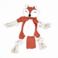 Игрушка текстильная с канатом "Лиса" с пищалкой, шуршащая, 26 х 28 см Игрушка текстильная с канатом "Лиса" с пищалкой, шуршащая, 26 х 28 см