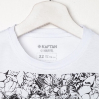Футболка детская Мстители, рост 122-128, белый