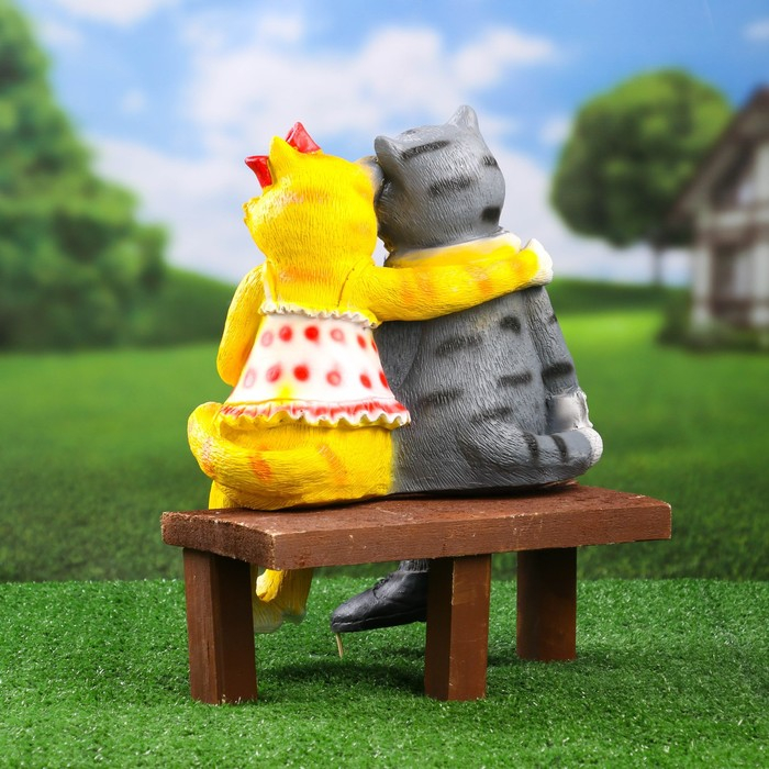 Садовая фигура Садовая фигура "Коты на лавке" 18х42х40см