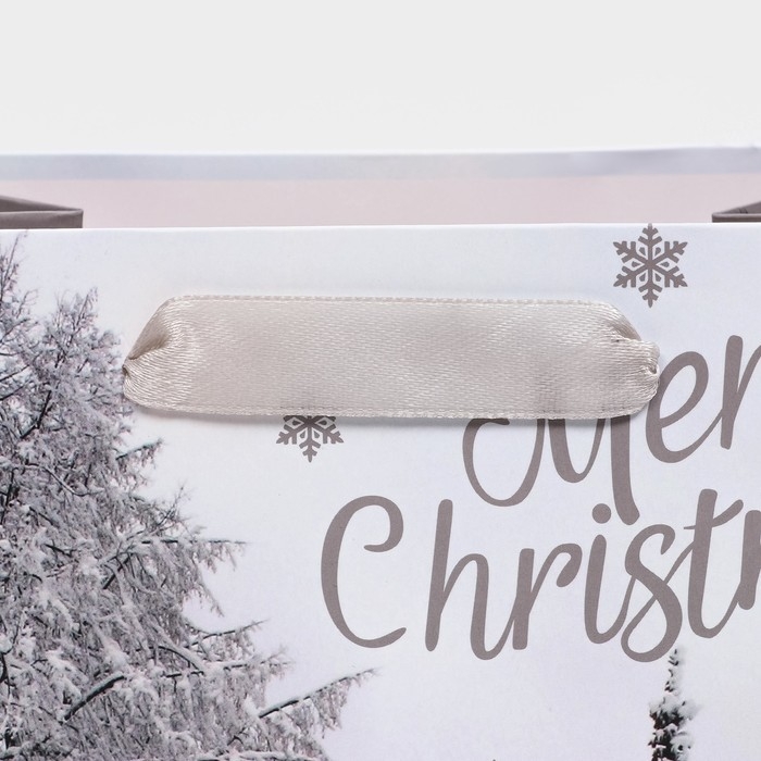 Новый год. Пакет подарочный, ламинированный, "Лесная атмосфера",18 х 23 х 10 см.