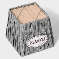 Кашпо для цветов плетёное «Луция», 16×16×15 см, квадрат, цвет серый Кашпо для цветов плетёное «Луция», 16×16×15 см, квадрат, цвет серый