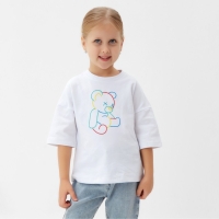 Футболка детская MINAKU "Gummy bear", цвет белый, рост 116 см Футболка детская MINAKU "Gummy bear", цвет белый, рост 116 см