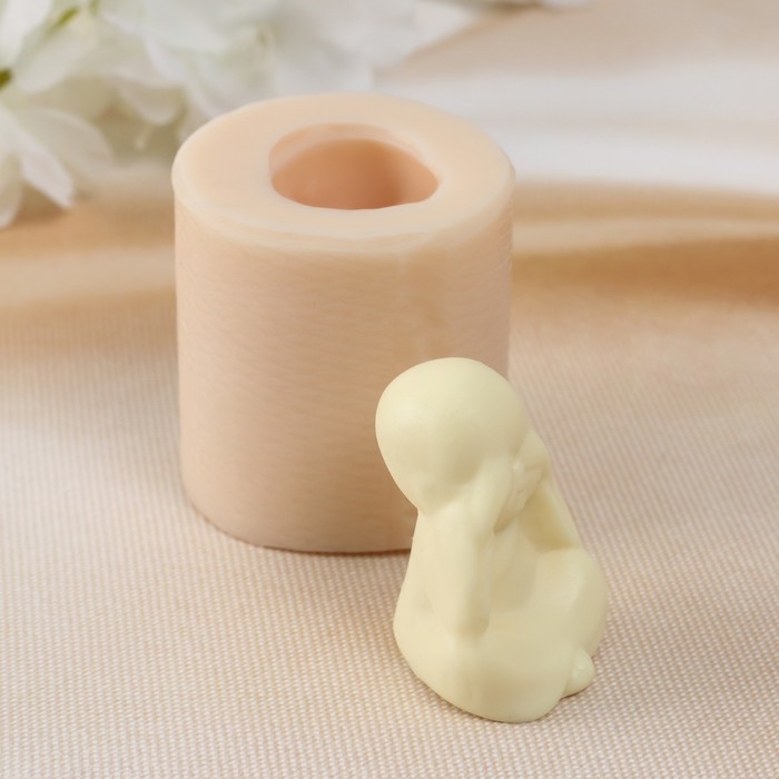 Молд силиконовый Молд силиконовый "Маленький Будда 3" 2,5х3х4 см