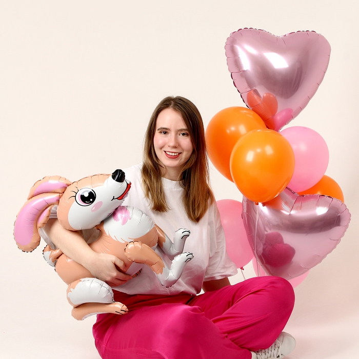 Набор шаров «Зайка и сердца», латекс, фольга набор 10 шт. Набор шаров «Зайка и сердца», латекс, фольга набор 10 шт.