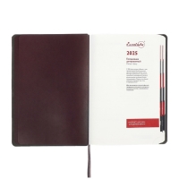 Ежедневник датир 2025г А5 176л ESCALADA, тв обл, иск кожа, бл тис,ляс,кр бл 70г/м2,кор-ый