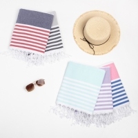 Пештемаль для пляжа, бани, сауны &laquo;Фортуна&raquo; 100х180 см, серый