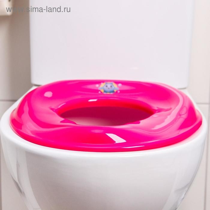 Сиденье на унитаз, цвет розовый