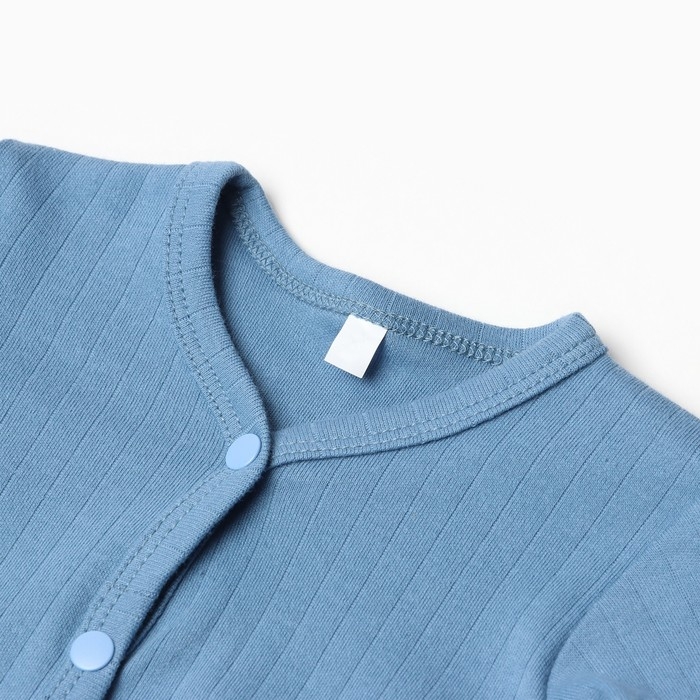 Боди с длинным рукавом, цвет синий, рост 68 см