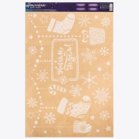 Наклейки новогодние на окна &laquo;Сладкого праздника&raquo;, многоразовые, 33 х 50 см, Новый год