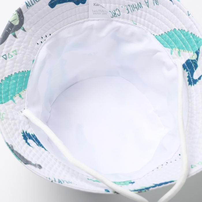 Панама детская KAFTAN "Крокодилы" р.50 белый